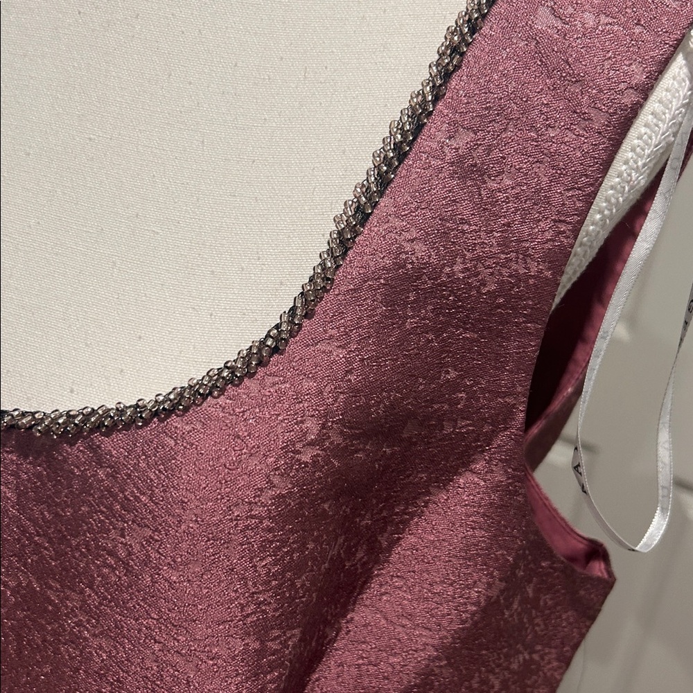 Kay Unger Penelope Gown Size 14 Berry Sorbet Jacquard A Line Formal Evening Dres - Picture 7 of 10